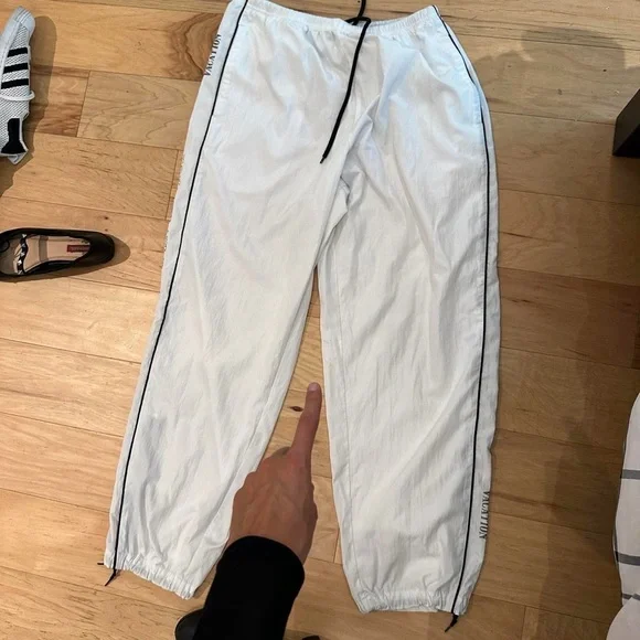 Women's White Joggers - Picture 6 of 8